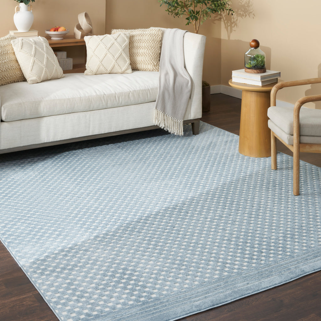 nourison care free caf02 blue rug