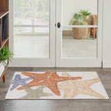 nourison aloha alh28 ivory multicolor rug