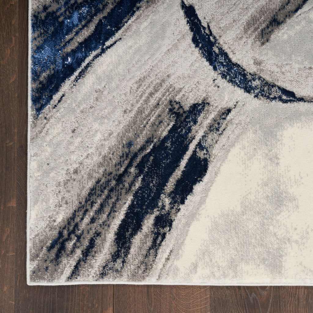 nourison brushstrokes bsk02 grey navy rug
