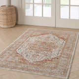 nourison sahar shr06 ivory rust rug