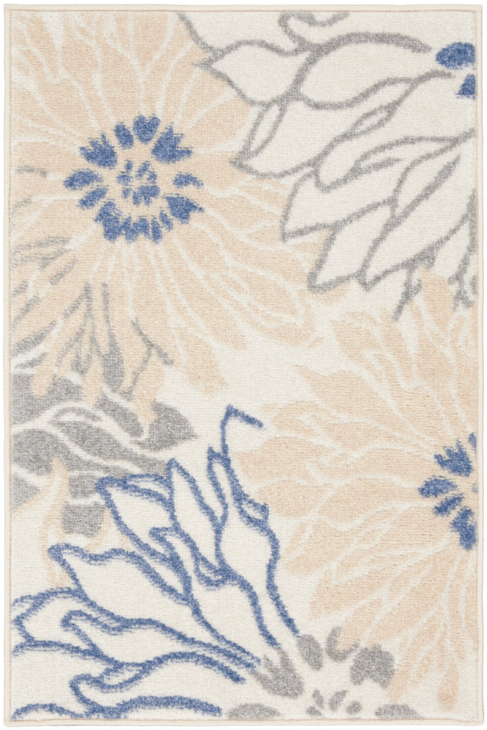 nourison passion psn17 ivory grey blue rug