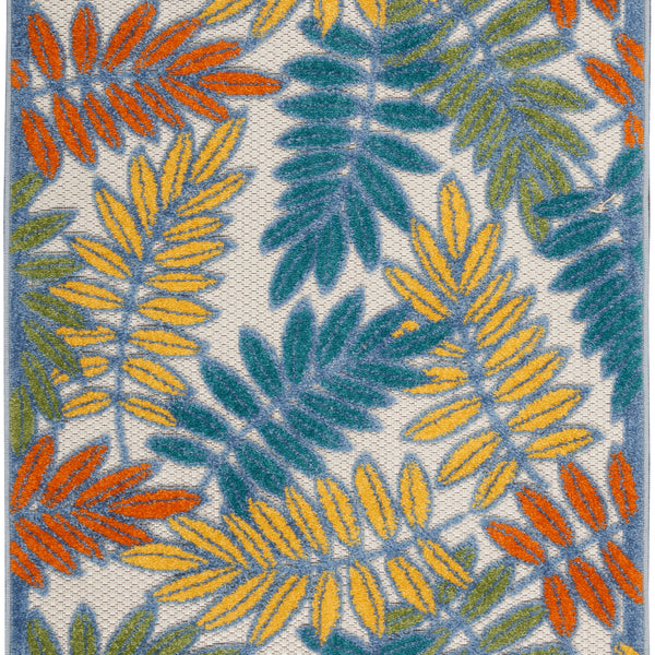 nourison aloha alh18 ivory multi rug