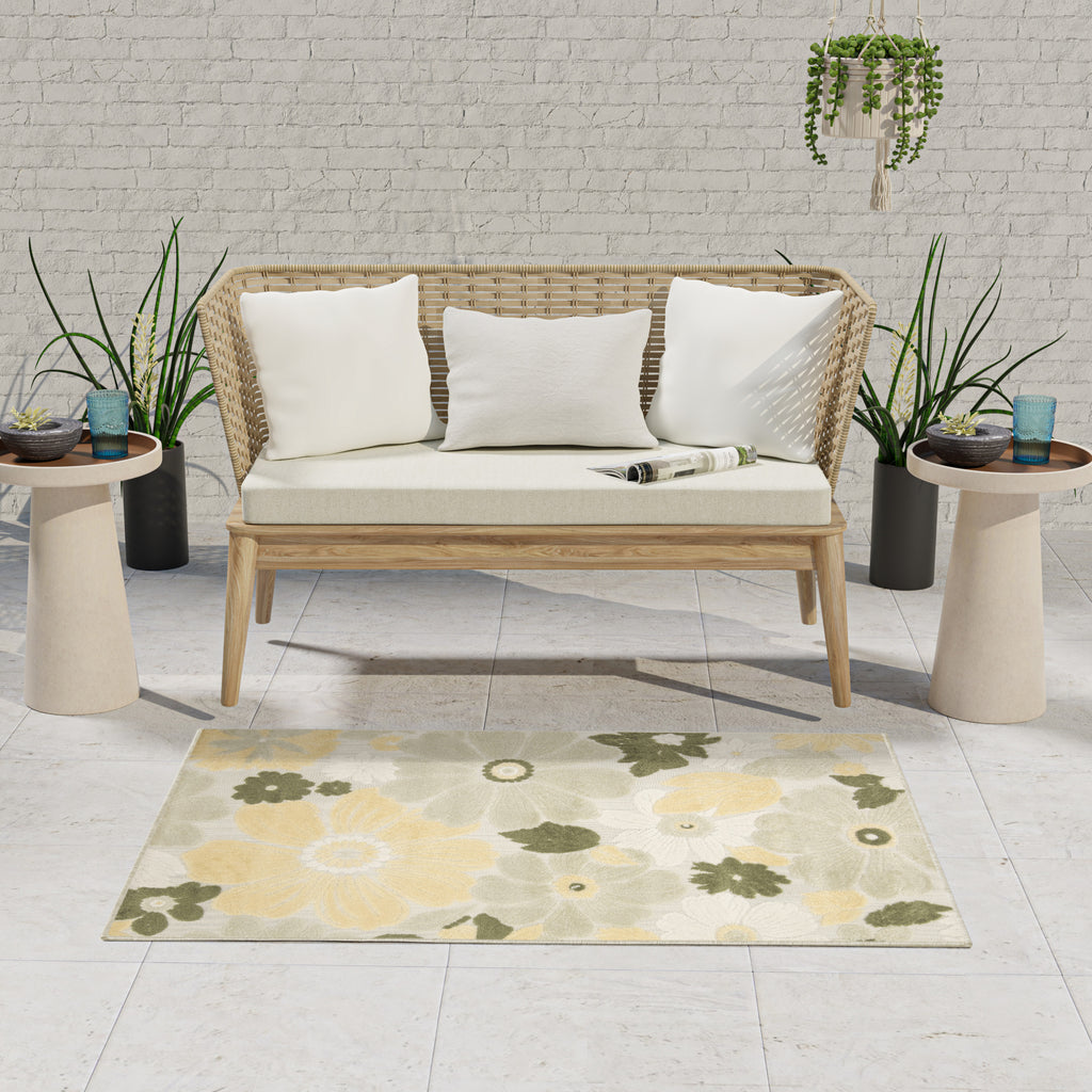 nourison aloha alh42 ivory green rug