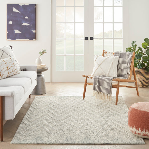 nourison interlock itl04 teal rug