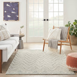 nourison interlock itl04 teal rug