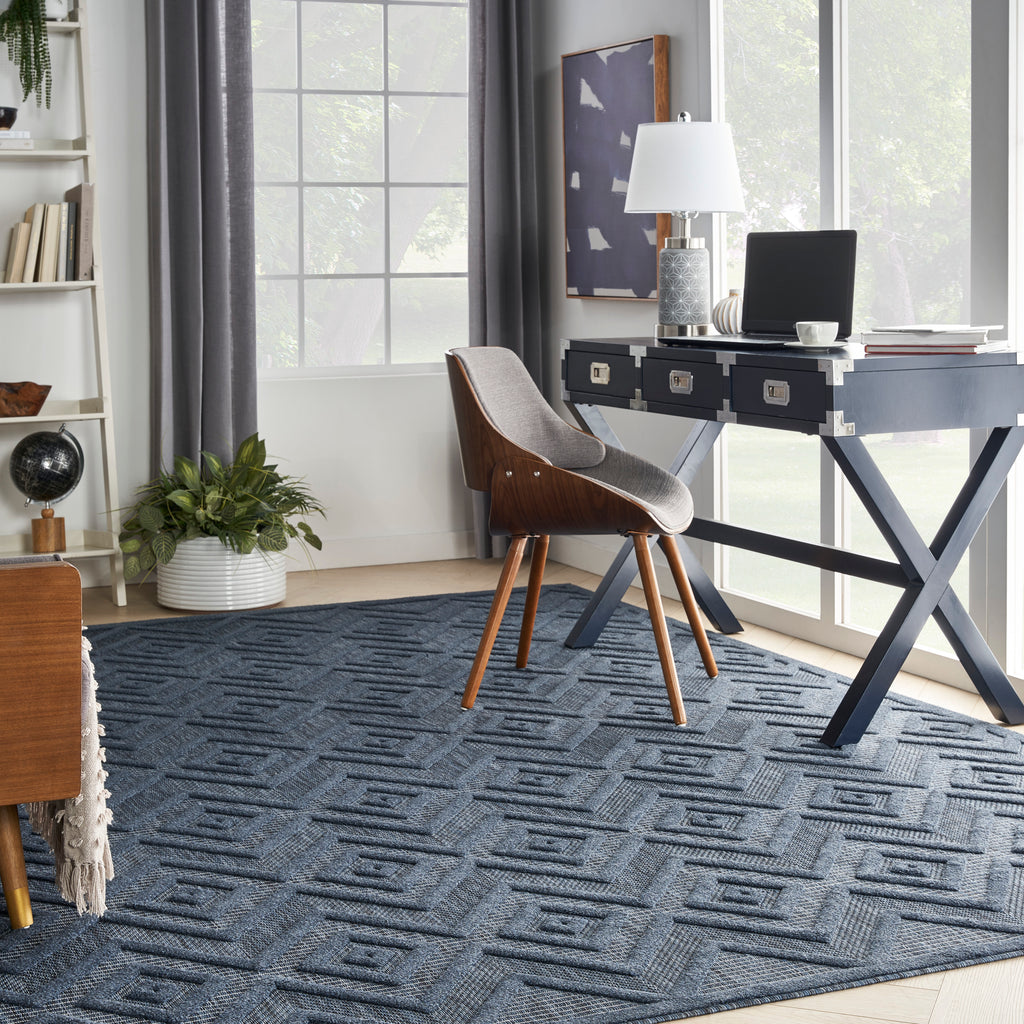 nourison versatile nrv01 navy blue rug