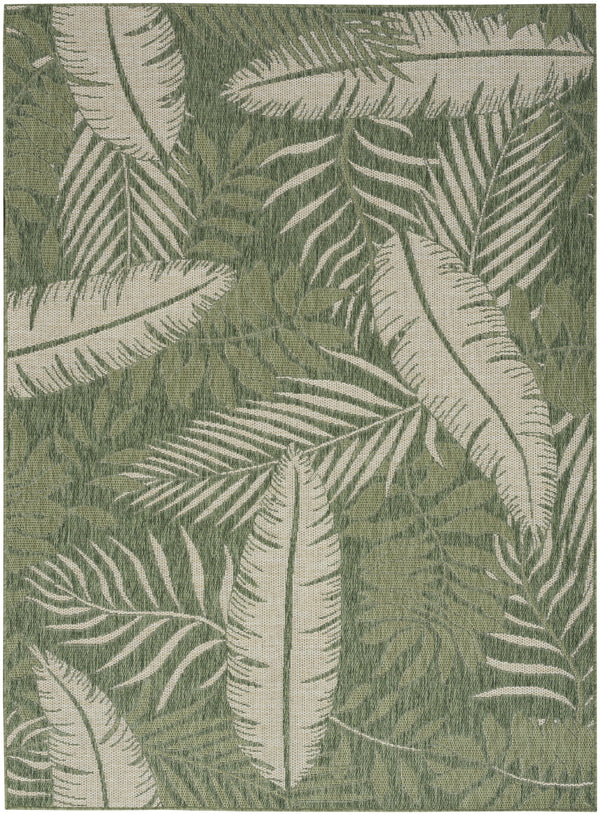 nourison garden oasis goa02 green ivory rug