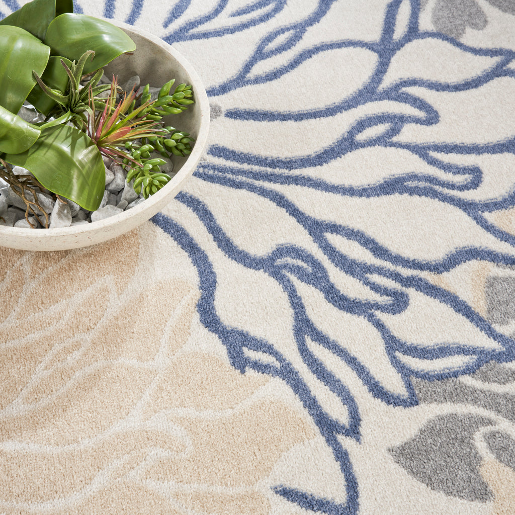 nourison passion psn17 ivory grey blue rug