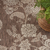 nourison garden oasis goa03 mocha rug