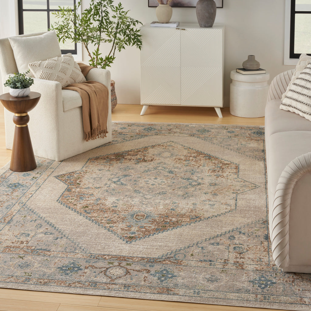 nourison astra machine washable asw13 ivory blue rug