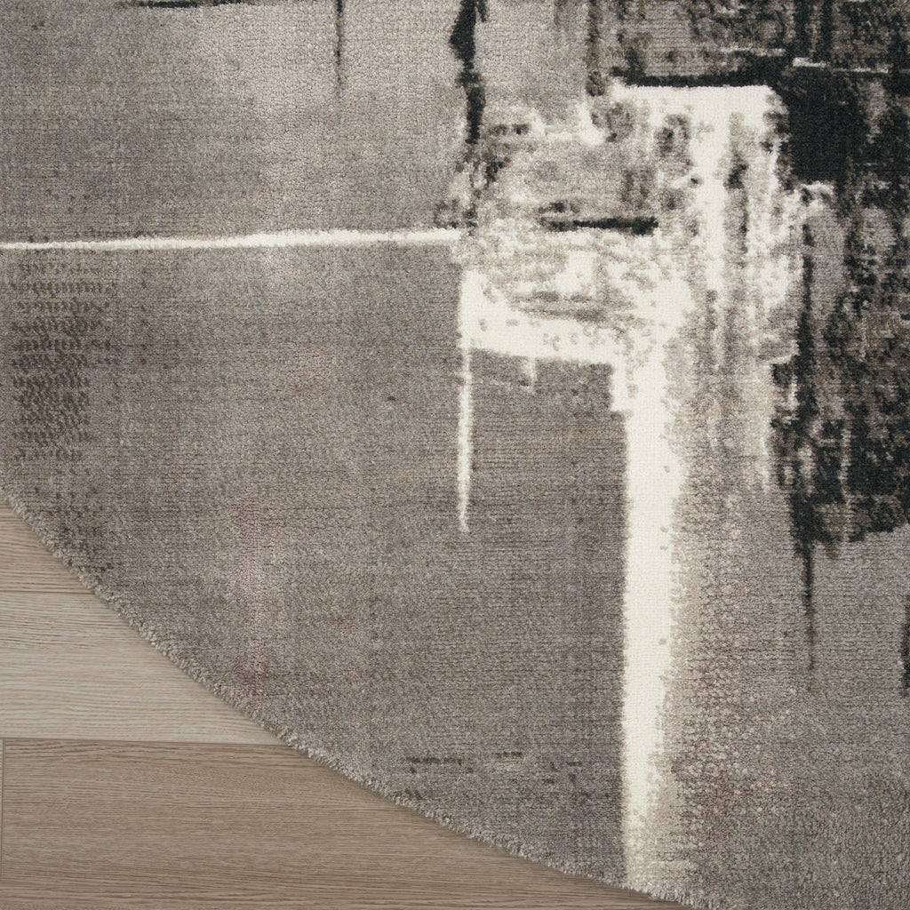 nourison twilight twi30 grey ivory black rug