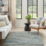 nourison graceful gru01 blue rug