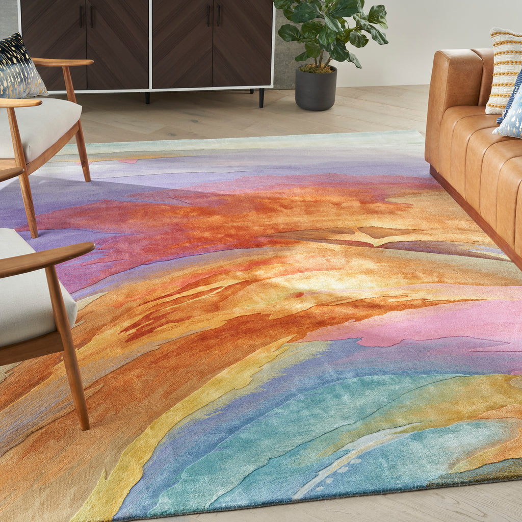 nourison prismatic prs25 multicolor rug