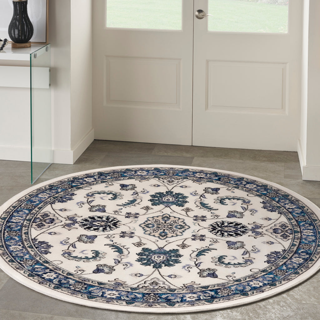 nourison nourison essentials nre05 ivory blue rug