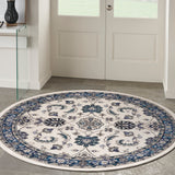 nourison nourison essentials nre05 ivory blue rug