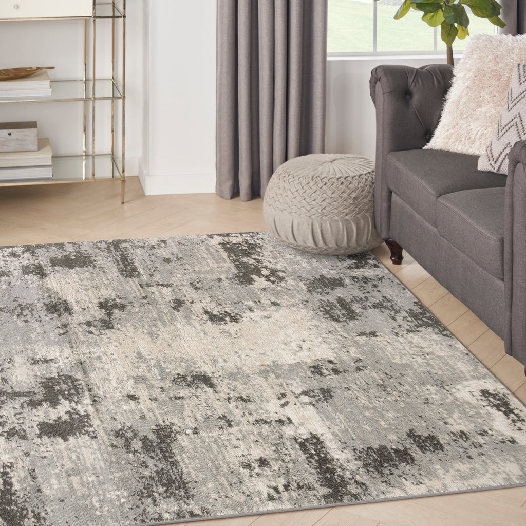 nourison serenity home srh06 ivory grey rug