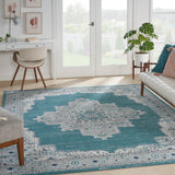 nourison passion psn03 turquoise grey rug