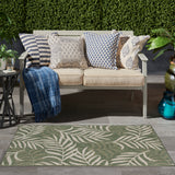 nourison garden oasis goa01 green ivory rug