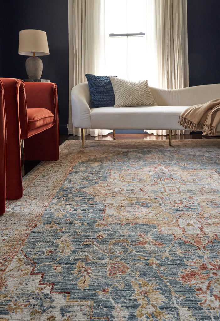 nourison sahar shr06 ivory blue rug