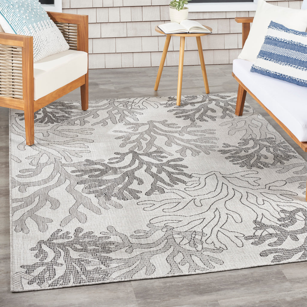nourison garden oasis goa05 grey rug