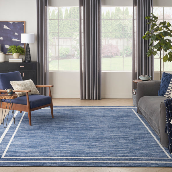 nourison nourison essentials nre02 navy ivory rug