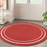 nourison nourison essentials nre02 brick ivory rug