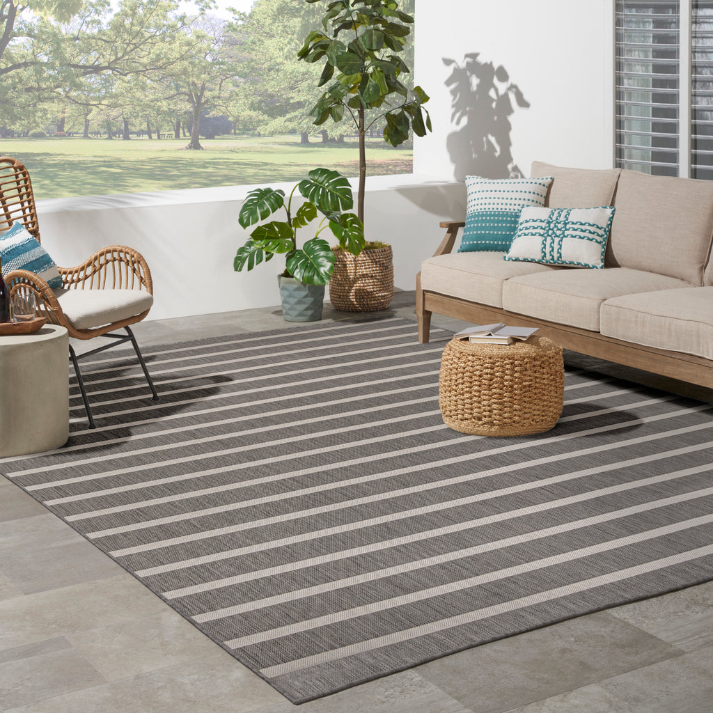 nourison positano pos03 charcoal ivory rug
