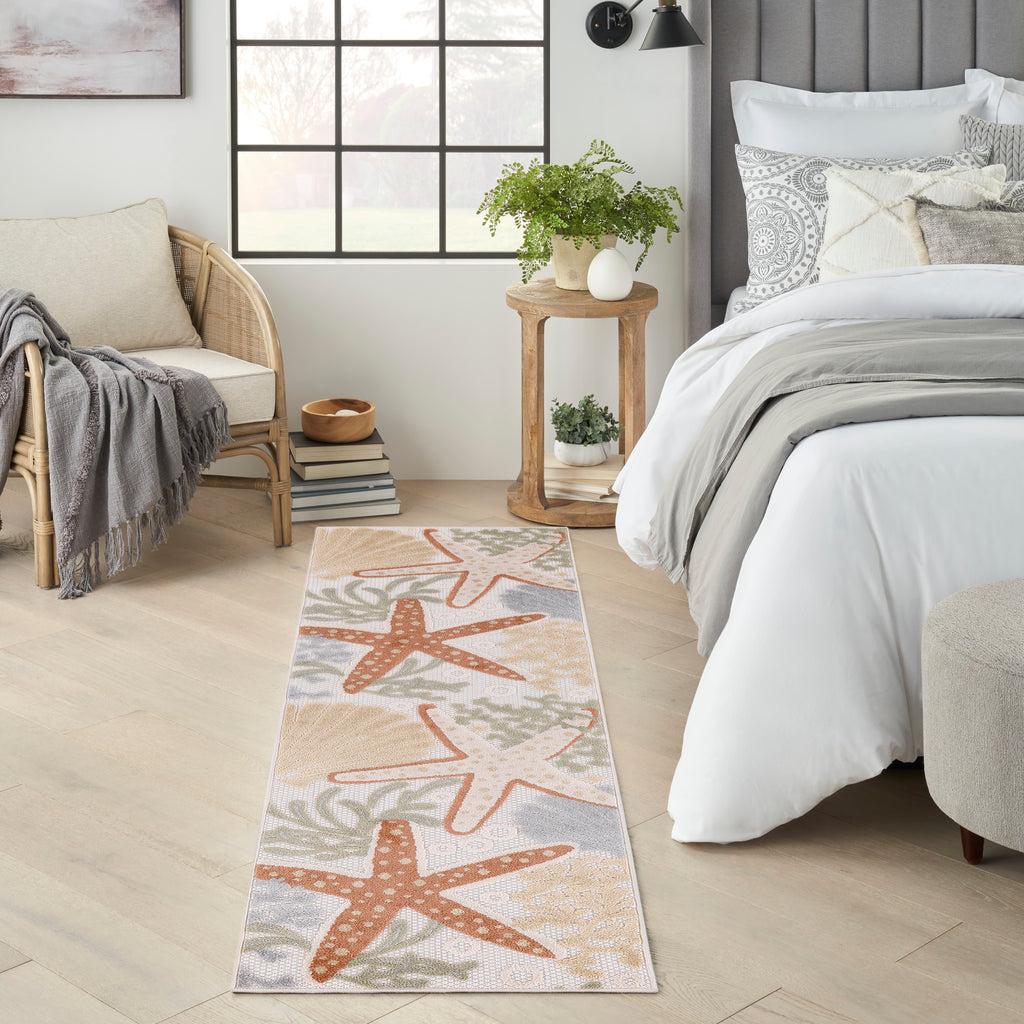 nourison aloha alh24 ivory multicolor rug