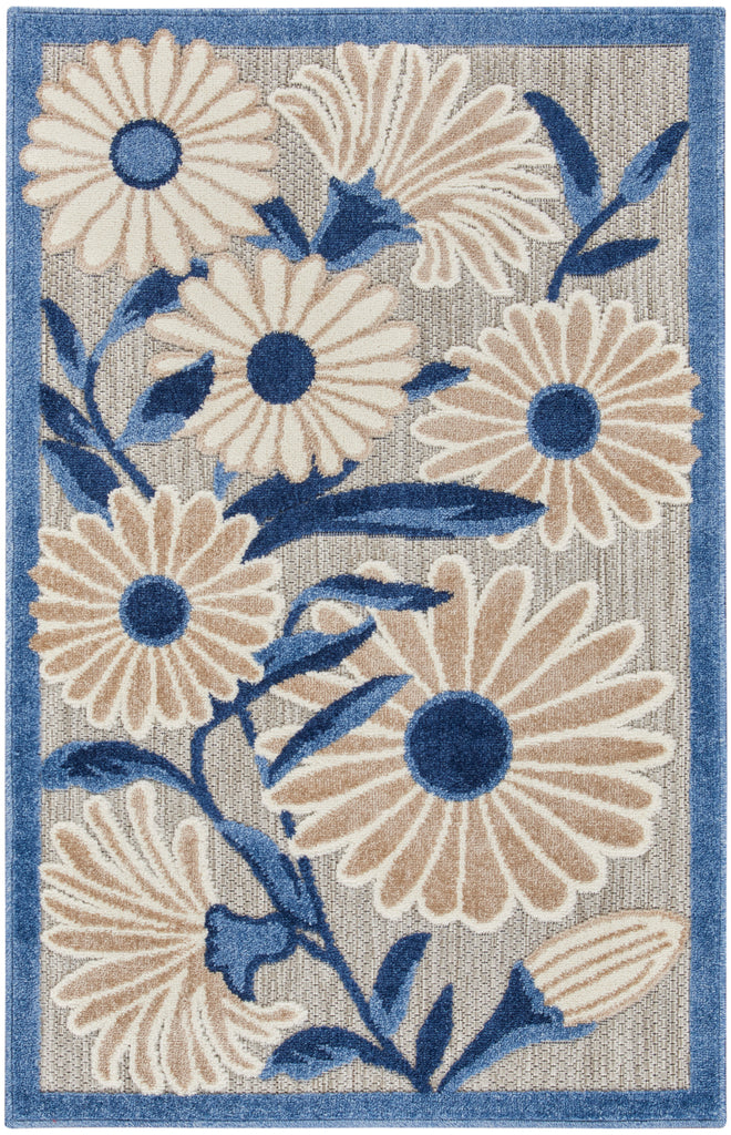 nourison aloha alh33 blue grey rug