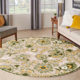nourison aloha alh17 ivory green rug
