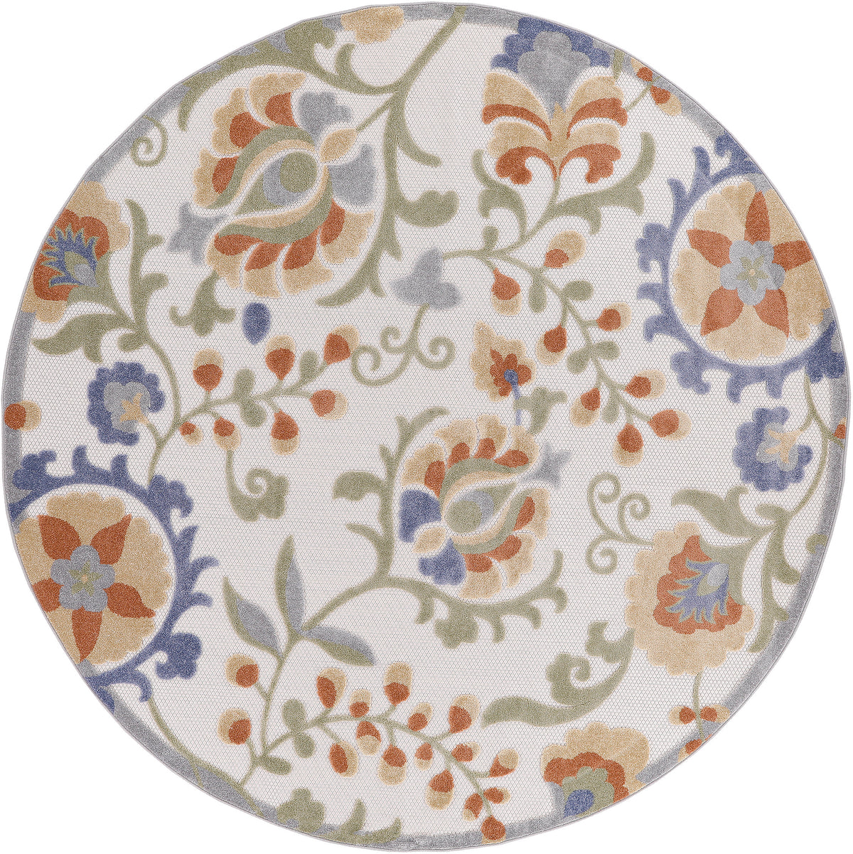 nourison aloha alh17 ivory blue rug
