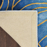 nourison prismatic prs32 blue gold rug