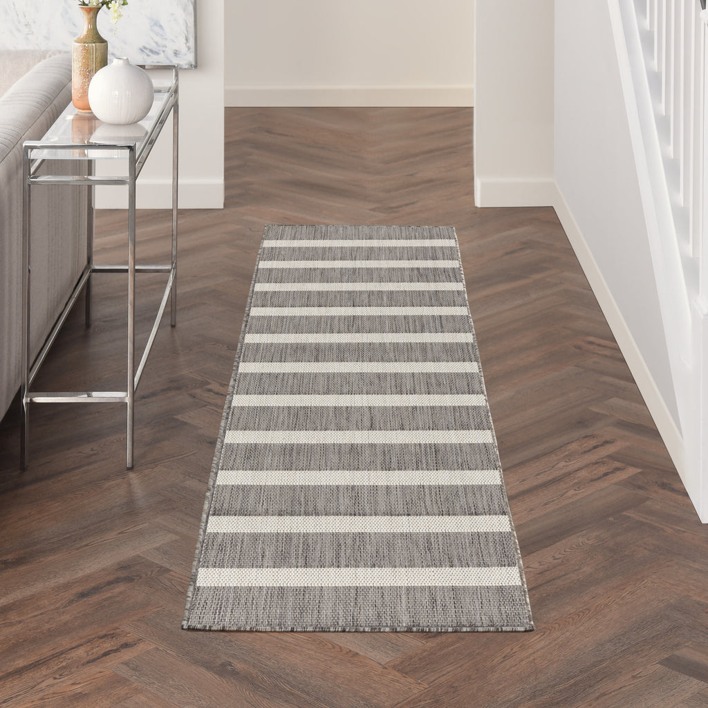 nourison positano pos03 charcoal ivory rug