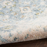 nourison astra machine washable asw16 teal beige rug