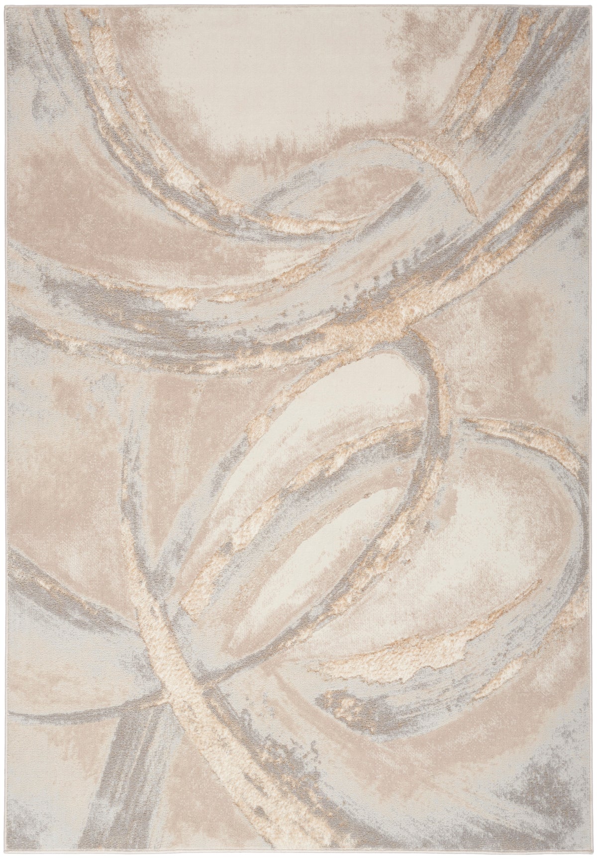 nourison brushstrokes bsk01 beige grey rug
