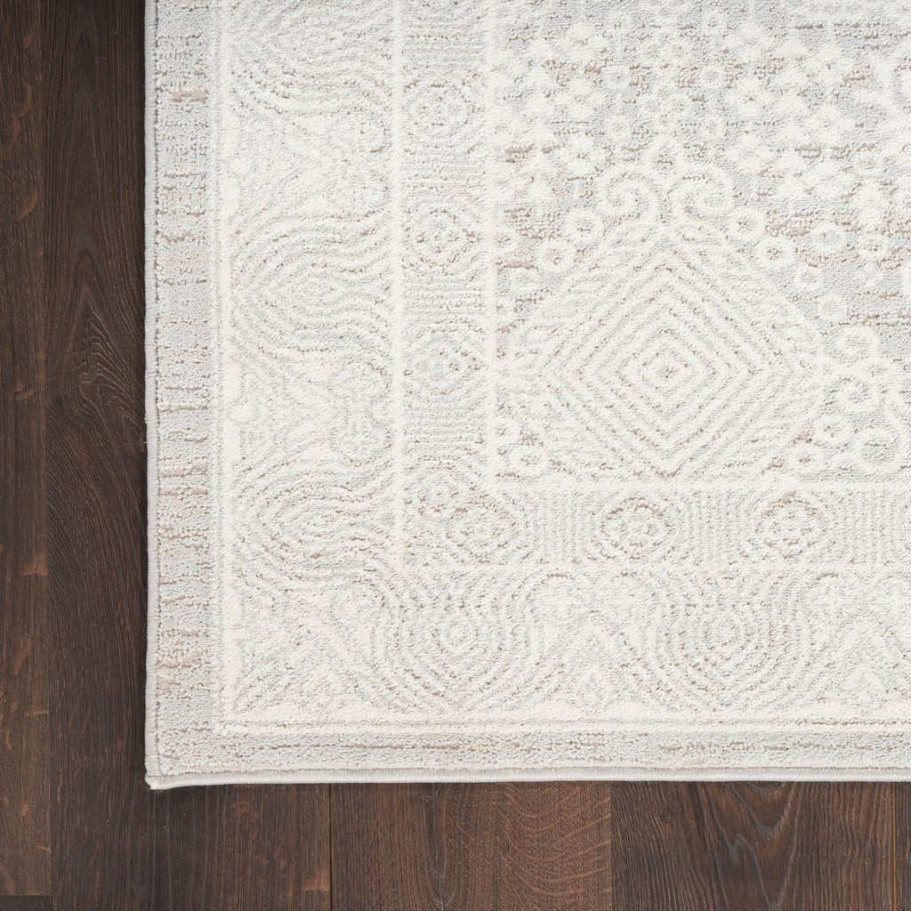 nourison eco cycle ecy01 silver ivory rug