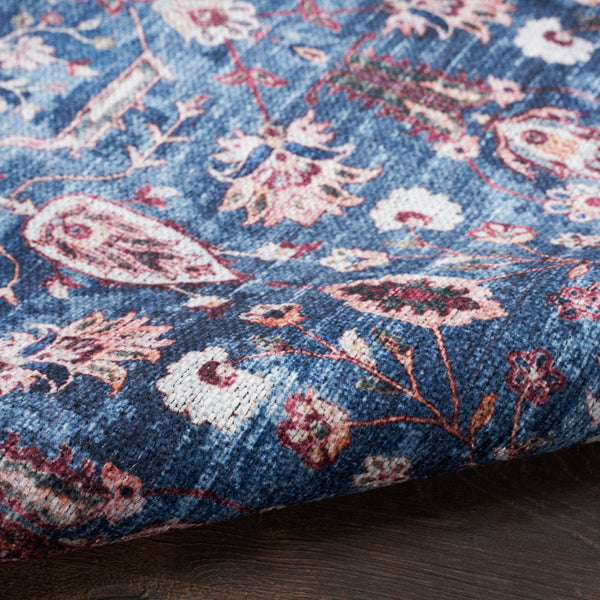 nourison grand washables grw06 blue brick rug