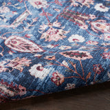 nourison grand washables grw06 blue brick rug