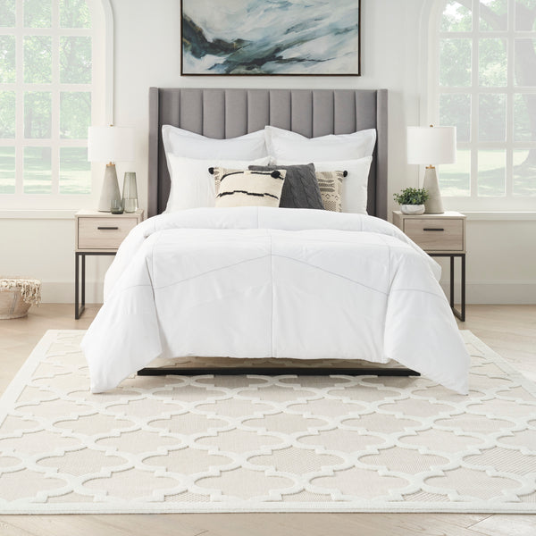 nourison easy care nes01 ivory white rug
