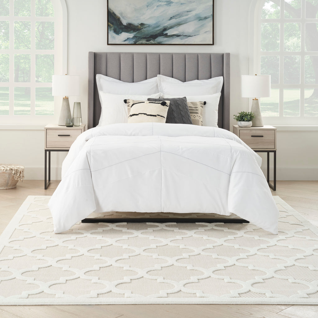 nourison easy care nes01 ivory white rug