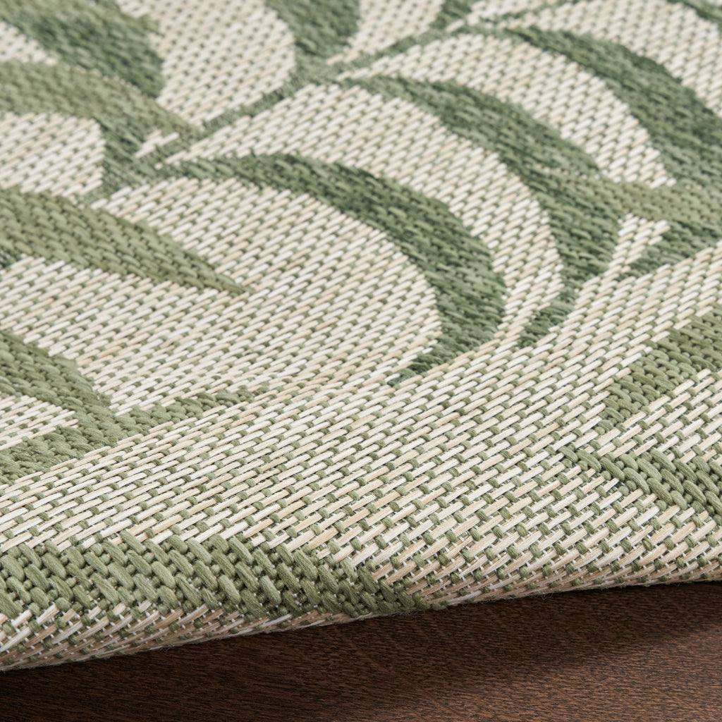 nourison garden oasis goa01 ivory green rug