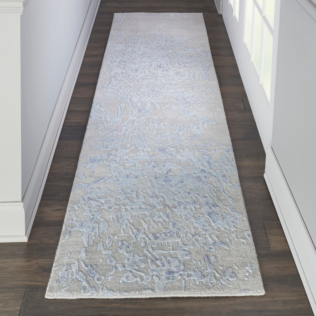 nourison silk shadows sha18 grey blue rug