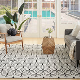 nourison nourison essentials nre04 ivory black rug