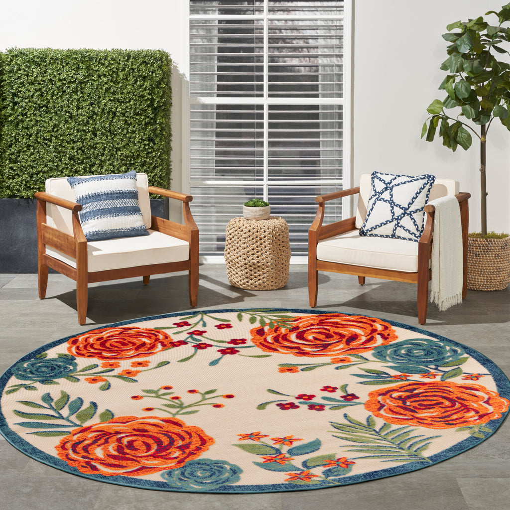 nourison aloha alh32 ivory multicolor rug