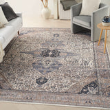 nourison grand washables grw05 ivory blue rug