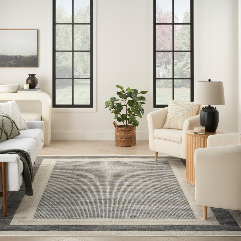 nourison serenity home srh07 grey ivory rug