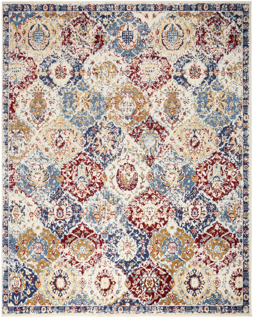 nourison grafix grf31 blue multicolor rug