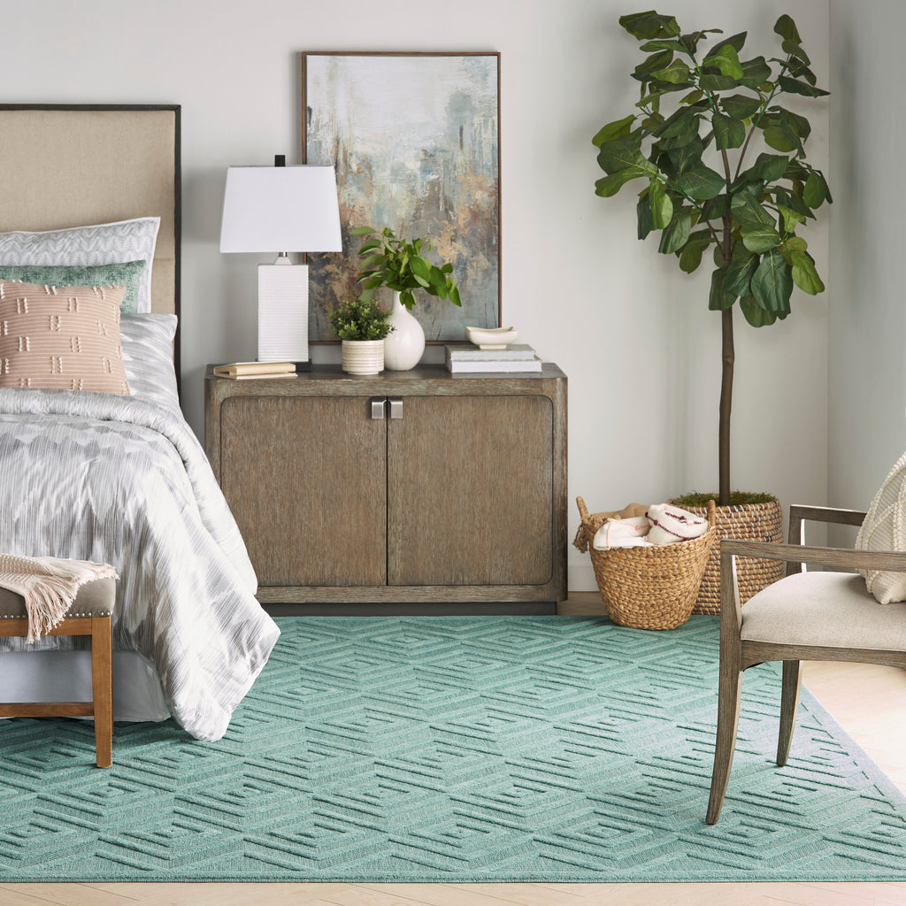 nourison versatile nrv01 aqua teal rug