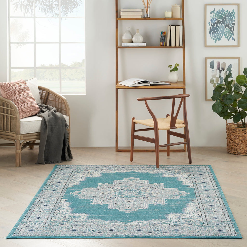 nourison passion psn03 turquoise grey rug