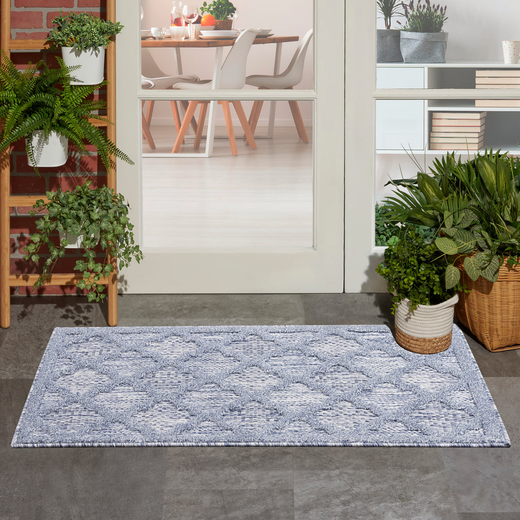 nourison easy care nes01 denim blue rug